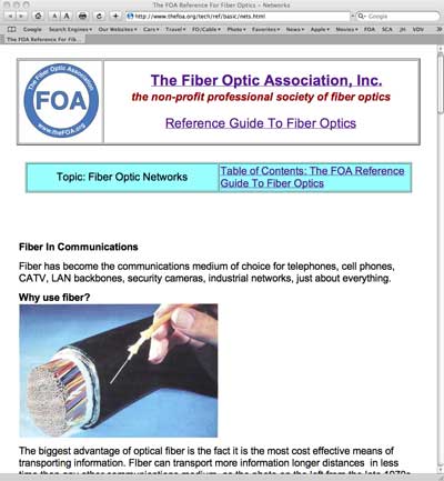 FOA Online Reference Guide to Fiber Optics